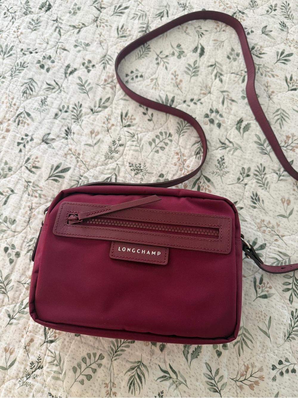 Longchamp Berry Pink Crossbody Bag
